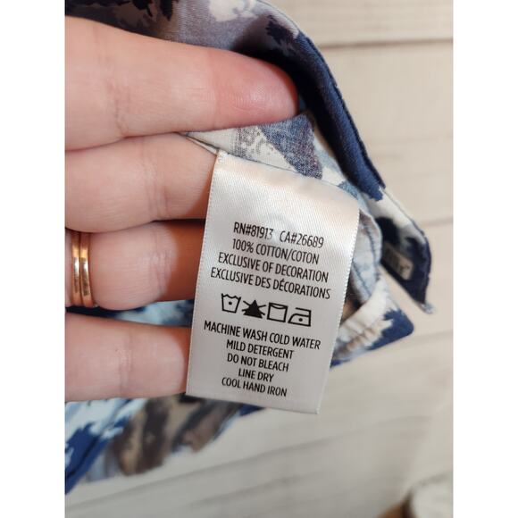 Robert Graham Men's Blue Gray‎ Camouflage Classic Fit Button Down Shirt Size XL - Picture 5 of 7